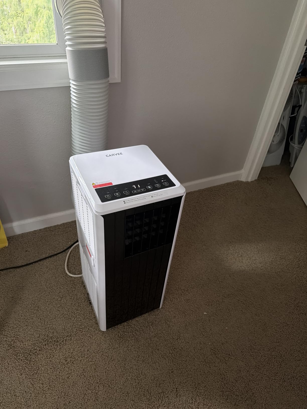 GarveeLife 8000 BTU Portable Air Conditioner for Bedroom Office Dorm, Compact Room AC Unit Cools up to 350 Sq Ft, 3-in-1 Cooling Dehumidifier Fan with Remote Control, Window Kit, White customer photo 1