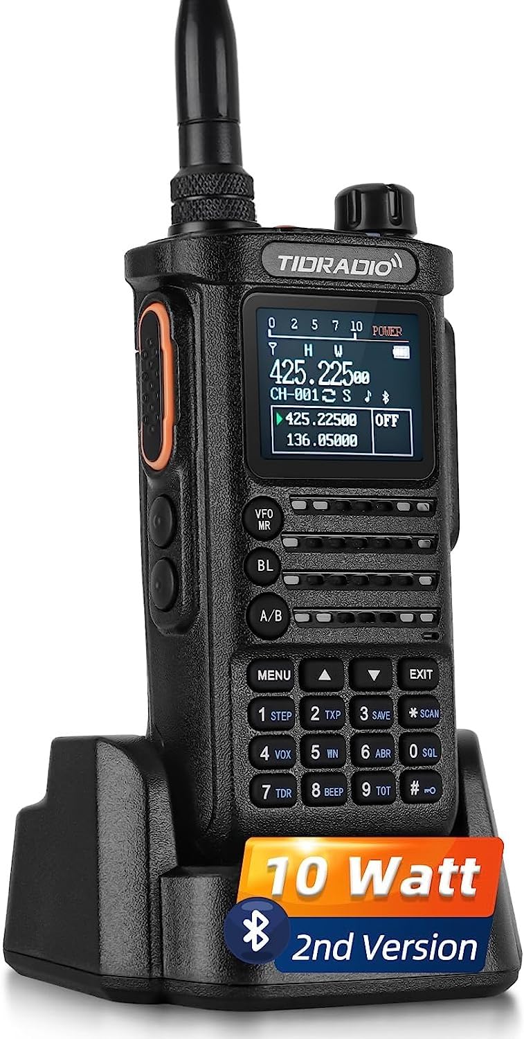 TIDRADIO TD-H9 10Watt GPS&APRS Ham Radio Multi-Band;Capable of Bluetooth Connectivity; Wireless Programming; Spectrum Analysis;SMS Message Text; NOAA Weather Receiver Handheld Two Way Radio (Orange) customer photo 1
