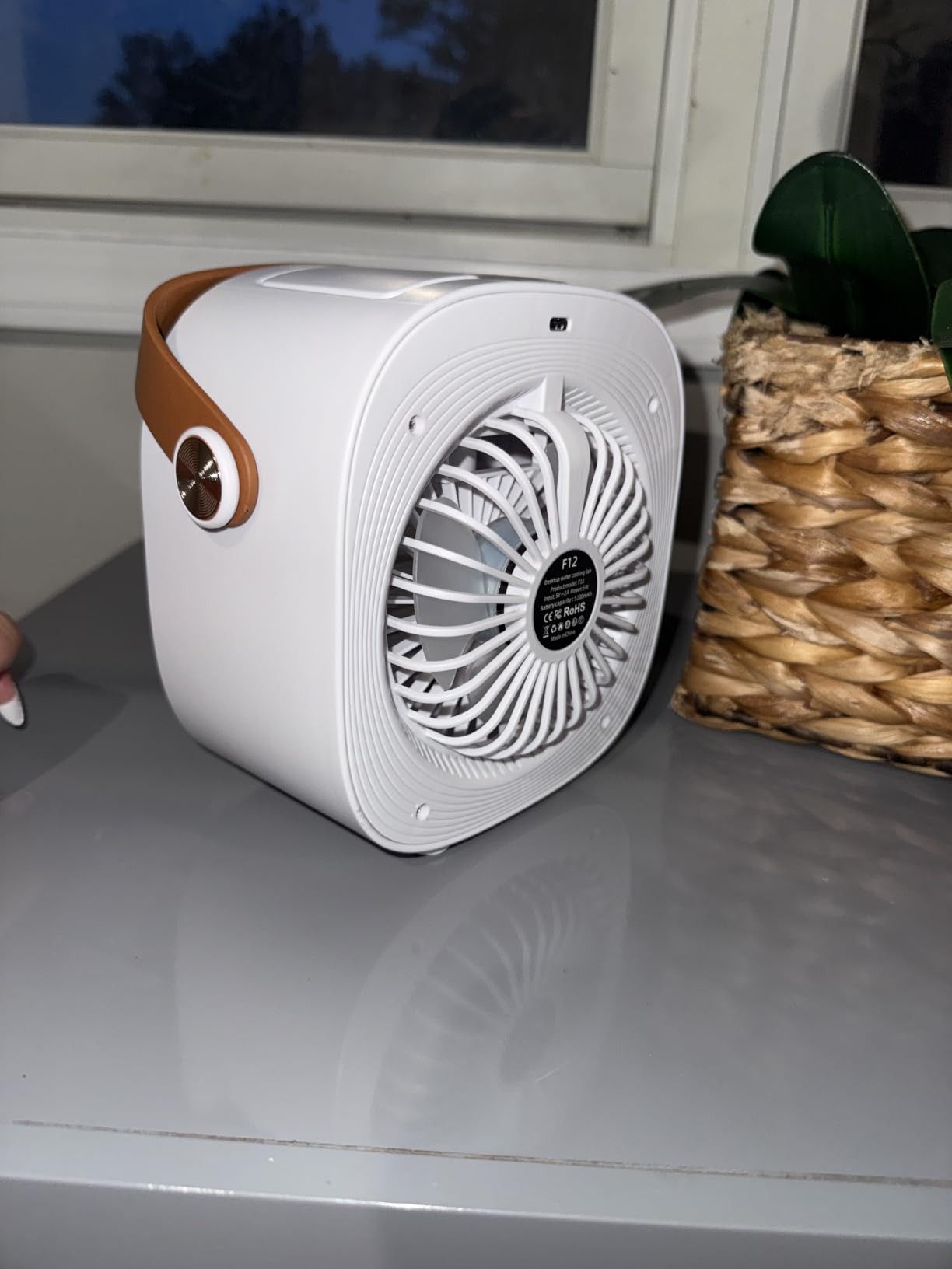 Portable Air Conditioner -5200mAh Rechargeable Personal Air Cooler, Green Mini Air Conditioner with 3 Speeds, Quiet Desk Cooling Fan for Home, Bedroom, Travel, Office, Outdoor, Indoor customer photo 1