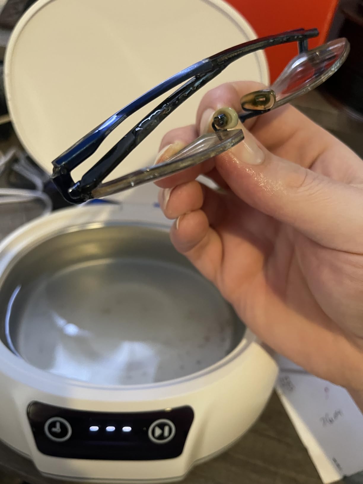 KUNPHY Ultrasonic Jewelry Cleaner, 400ml Sonic Cleaner for Rings, Glasses customer photo 1