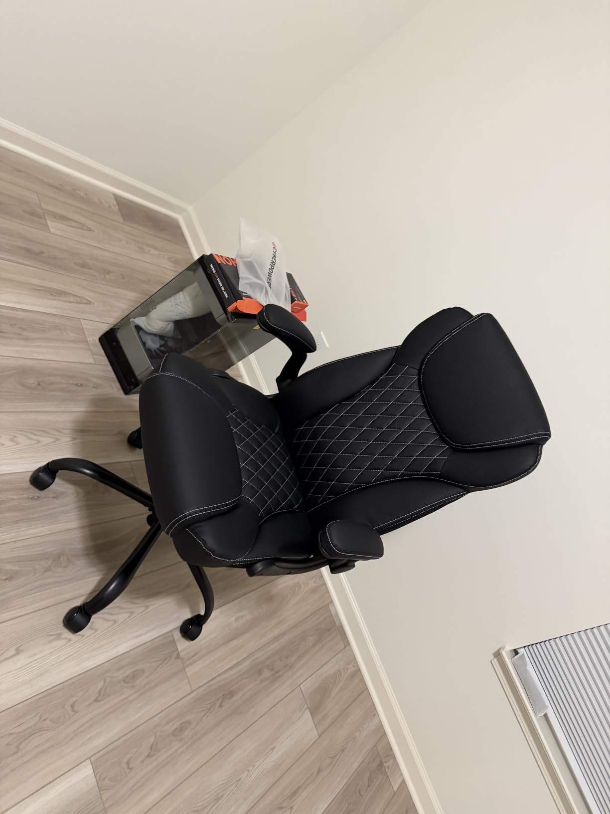 amseatec Big and Tall Office Chair, Flip-Up, Executive Desk Chair, Brown customer photo 2