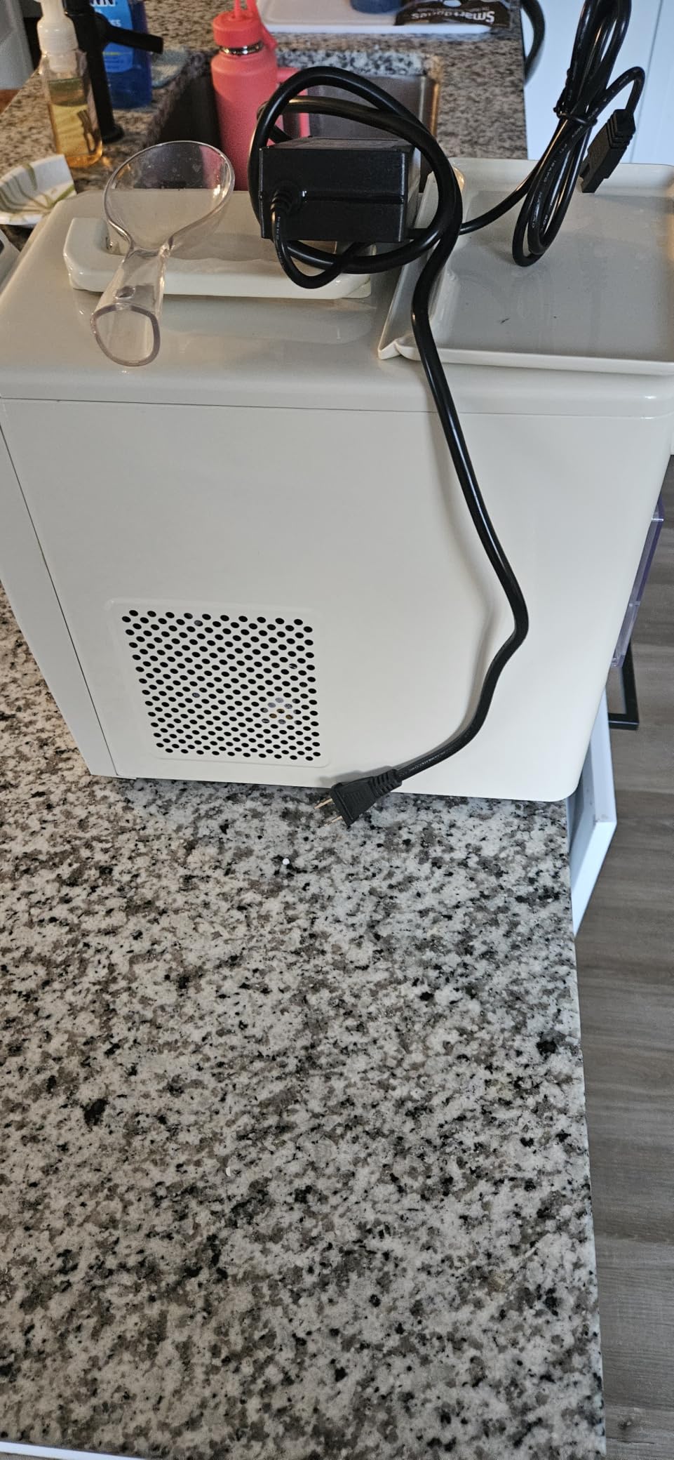 2 in 1 Cordless Countertop Ice Maker, Battery Powered Portable Countertop Ice Machine, 6-Minute Fast Ice Cubes with 2 Size, 30lbs Daily, 40dB Quiet, Self-Cleaning, 2 × 7.8Ah Battery, Stainless Steel customer photo 1
