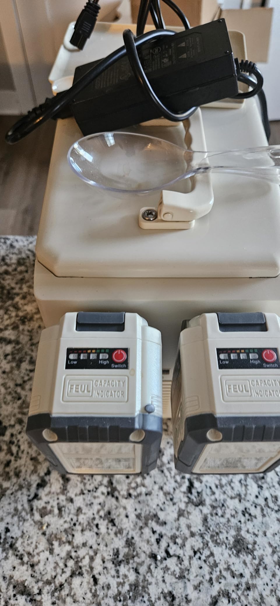 2 in 1 Cordless Countertop Ice Maker, Battery Powered Portable Countertop Ice Machine, 6-Minute Fast Ice Cubes with 2 Size, 30lbs Daily, 40dB Quiet, Self-Cleaning, 2 × 7.8Ah Battery, Stainless Steel customer photo 2