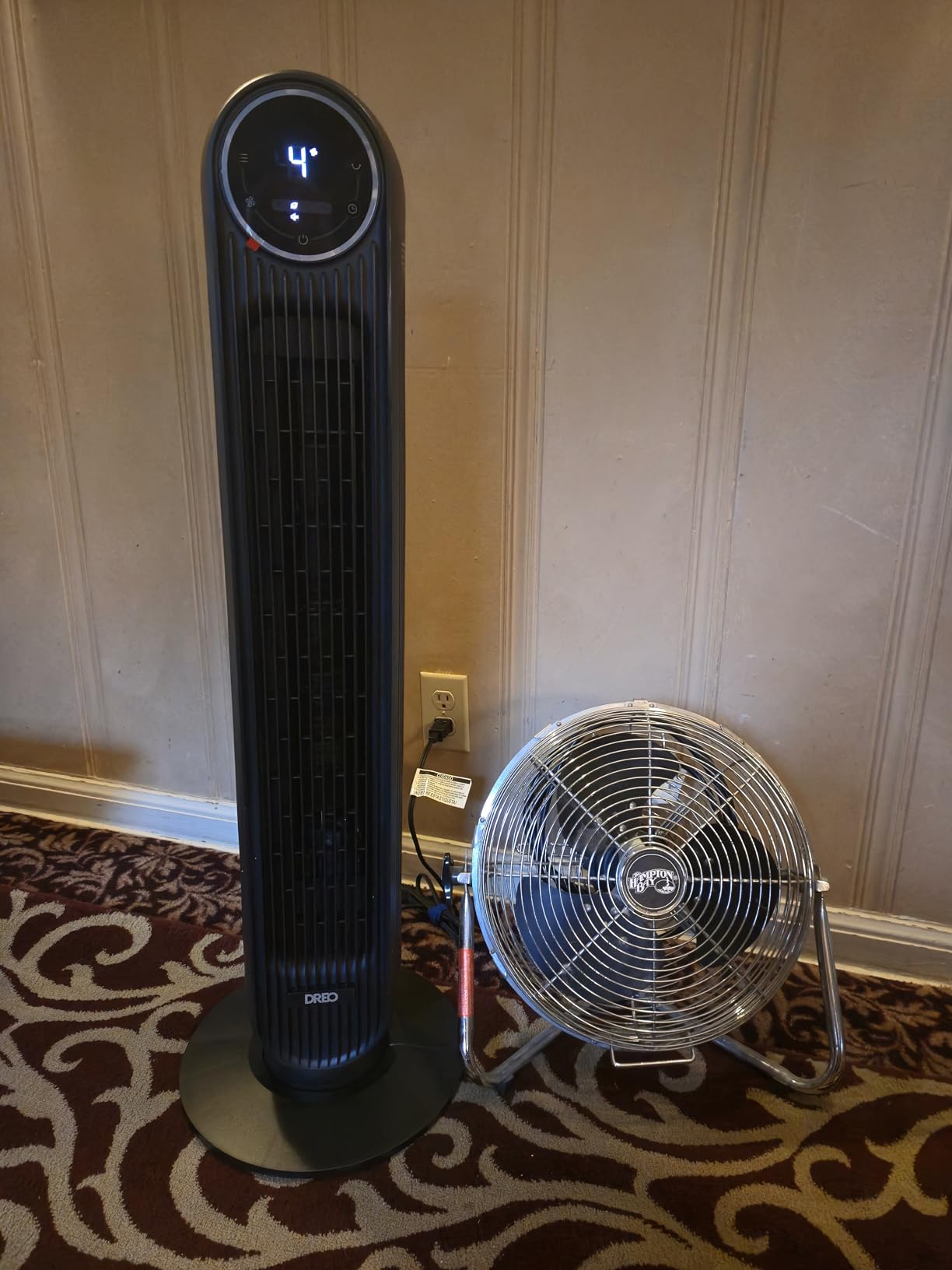 DREO Tower Fan for Bedroom, 26ft/s Velocity, 90° Oscillating, 8H Timer customer photo 1