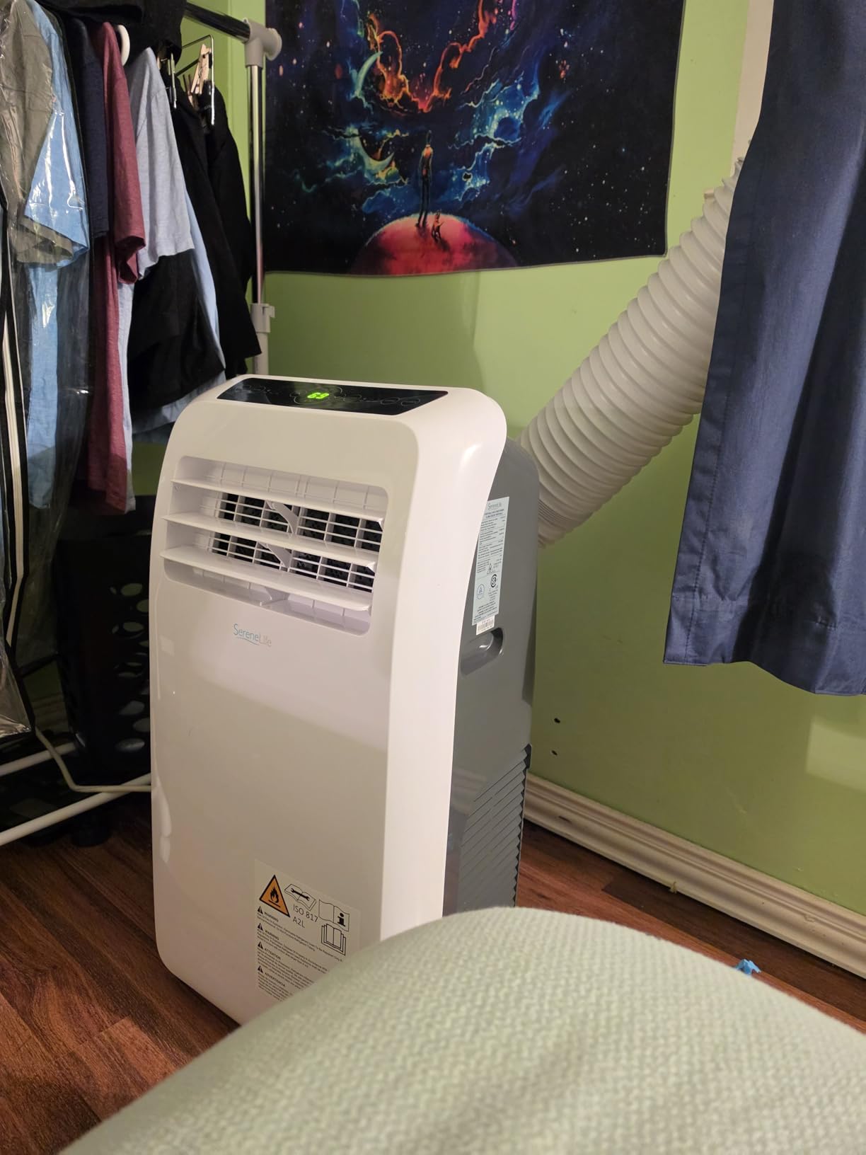 SereneLife 14000 BTU Inverter Portable Air Conditioner with Wi-Fi | Portable AC Unit with Dehumidifier, Fan Modes, Dual Hose System | Compact Standing Air Conditioner with Window Kit (White) customer photo 2