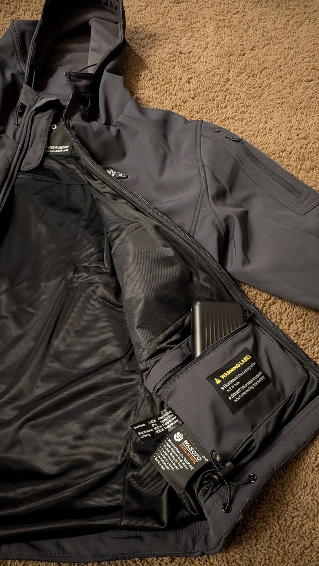 WASOTO Heated Jackets for Men with 18400mAh Battery Pack Included Windproof Waterproof for Snowboarding customer photo 1