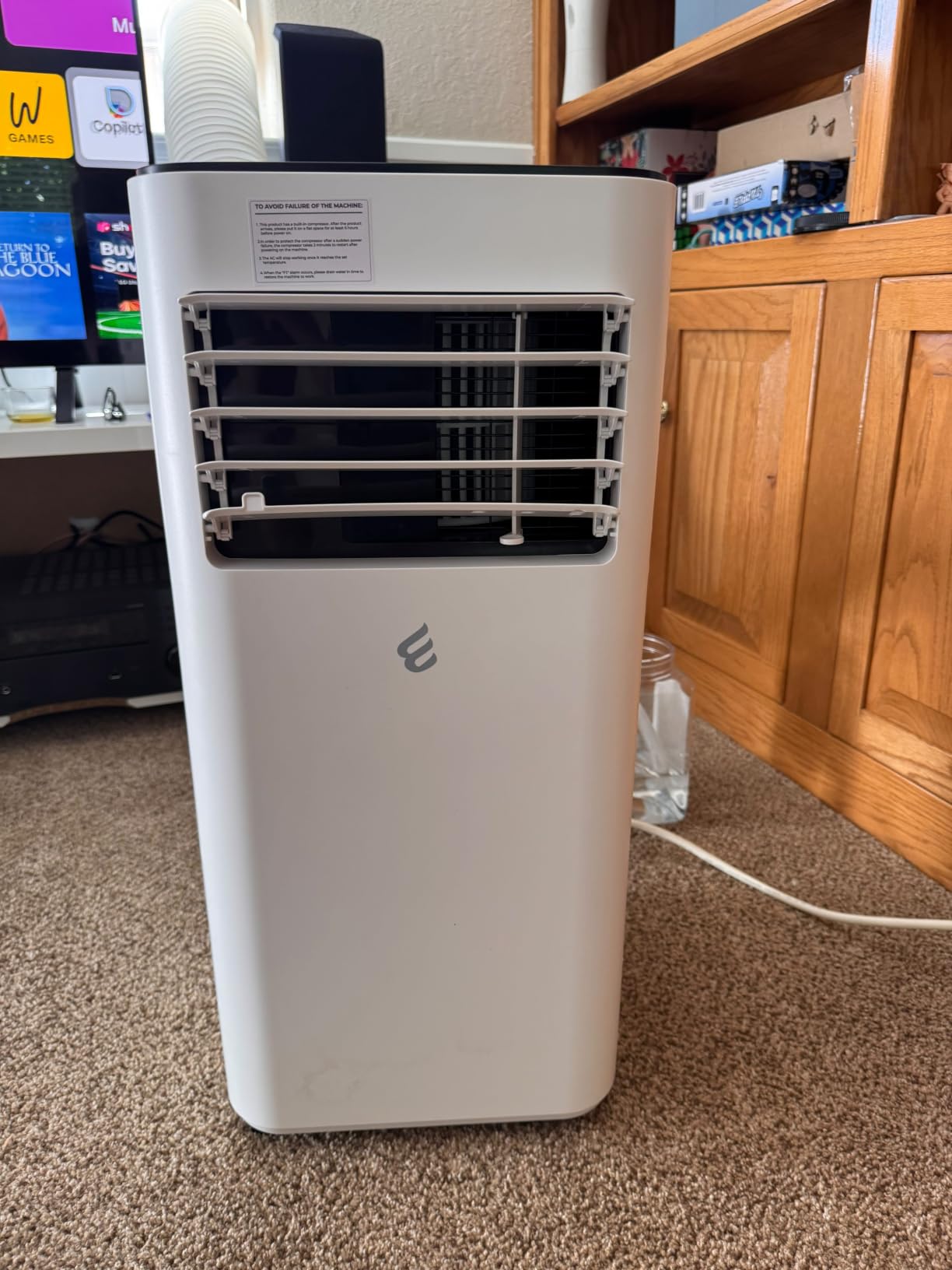 14000 BTU Smart Portable Air Conditioners, AC Unit Cools up to 750 sq. ft, Cooling, Dehumidifier & Fan, Auto Evaporation, Touchscreen, Silent Sleep Mode Portable AC with Remote & Ventilation Kit customer photo 2