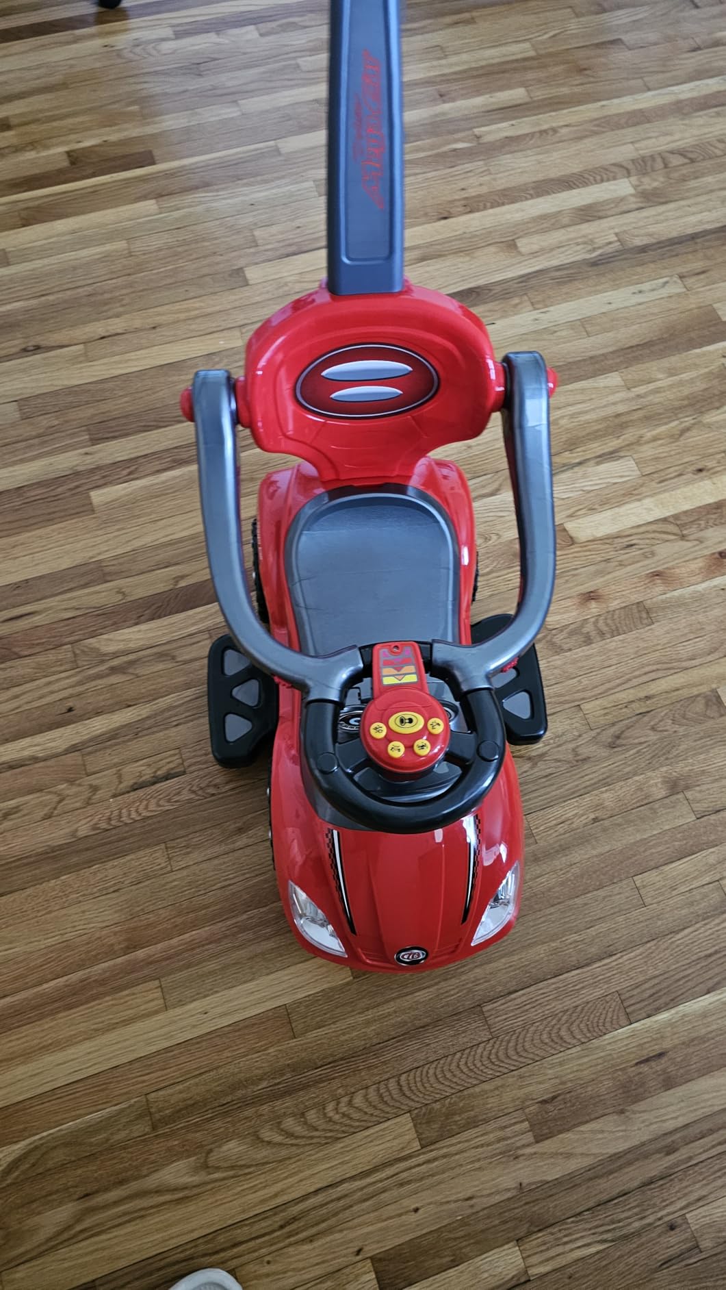 Best Choice Products Kids 3-in-1 Push and Pedal Car Toddler Ride On w/Handle, Horn, Music - Black customer photo 2