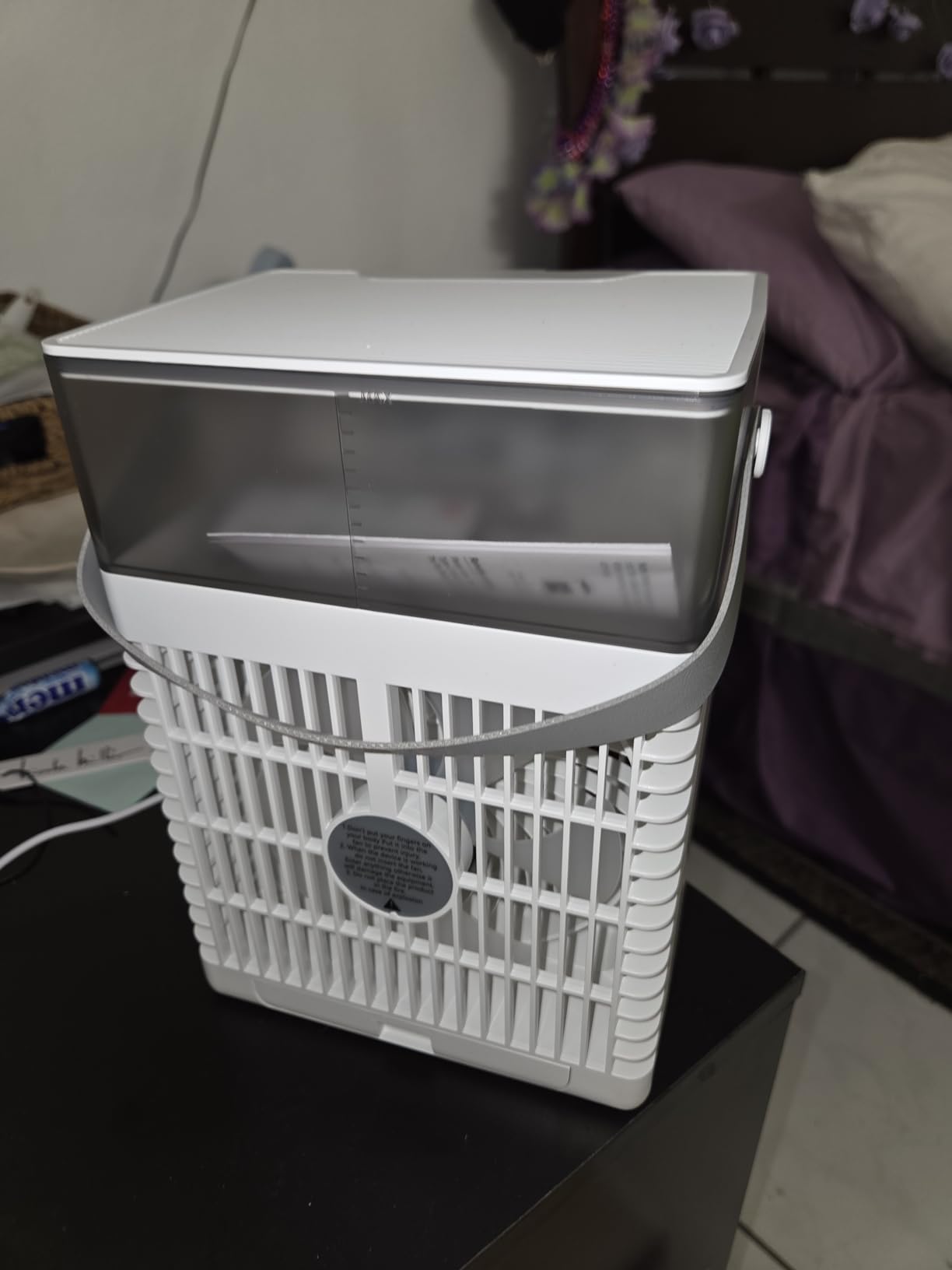 Mini Evaporative Cooler, Mist Fan Portable Air Conditioners, White customer photo 1
