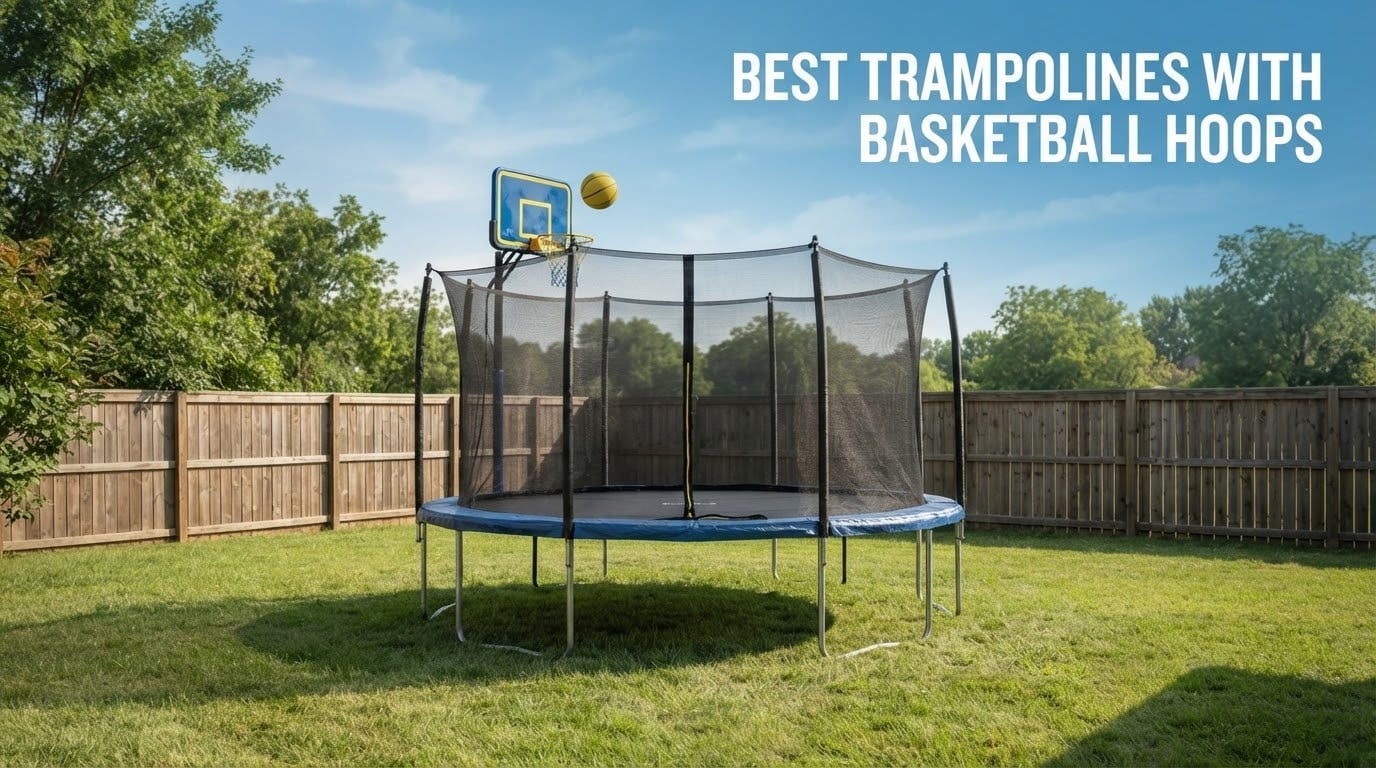 best trampolines with basketball hoops