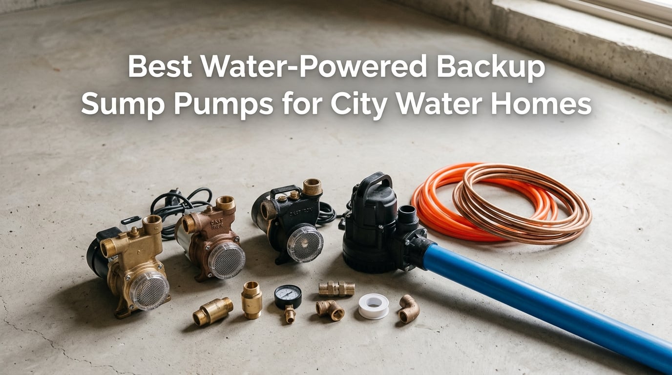 Best Water-Powered Backup Sump Pumps for City Water Homes