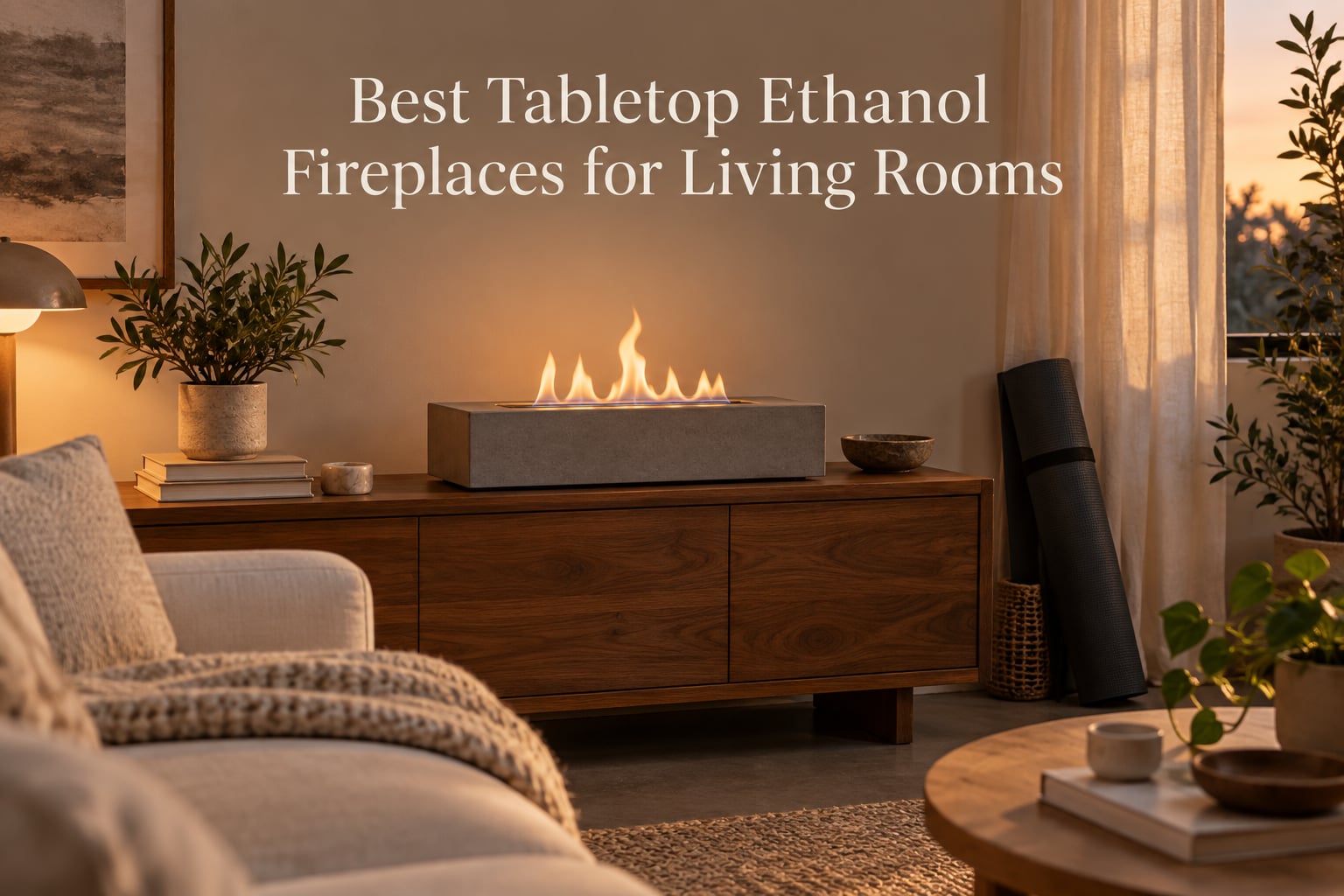 Best Tabletop Ethanol Fireplaces for Living Rooms