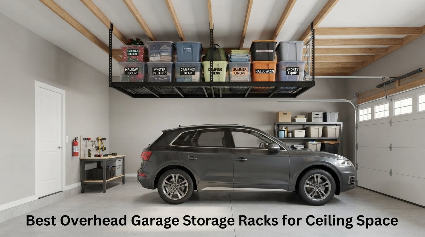 Best Overhead Garage Storage Racks for Ceiling Space
