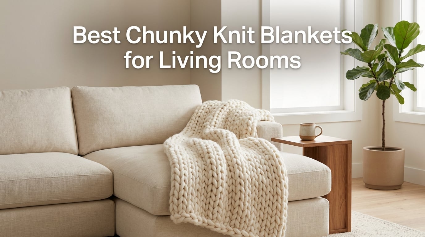 Best Chunky Knit Blankets for Living Rooms