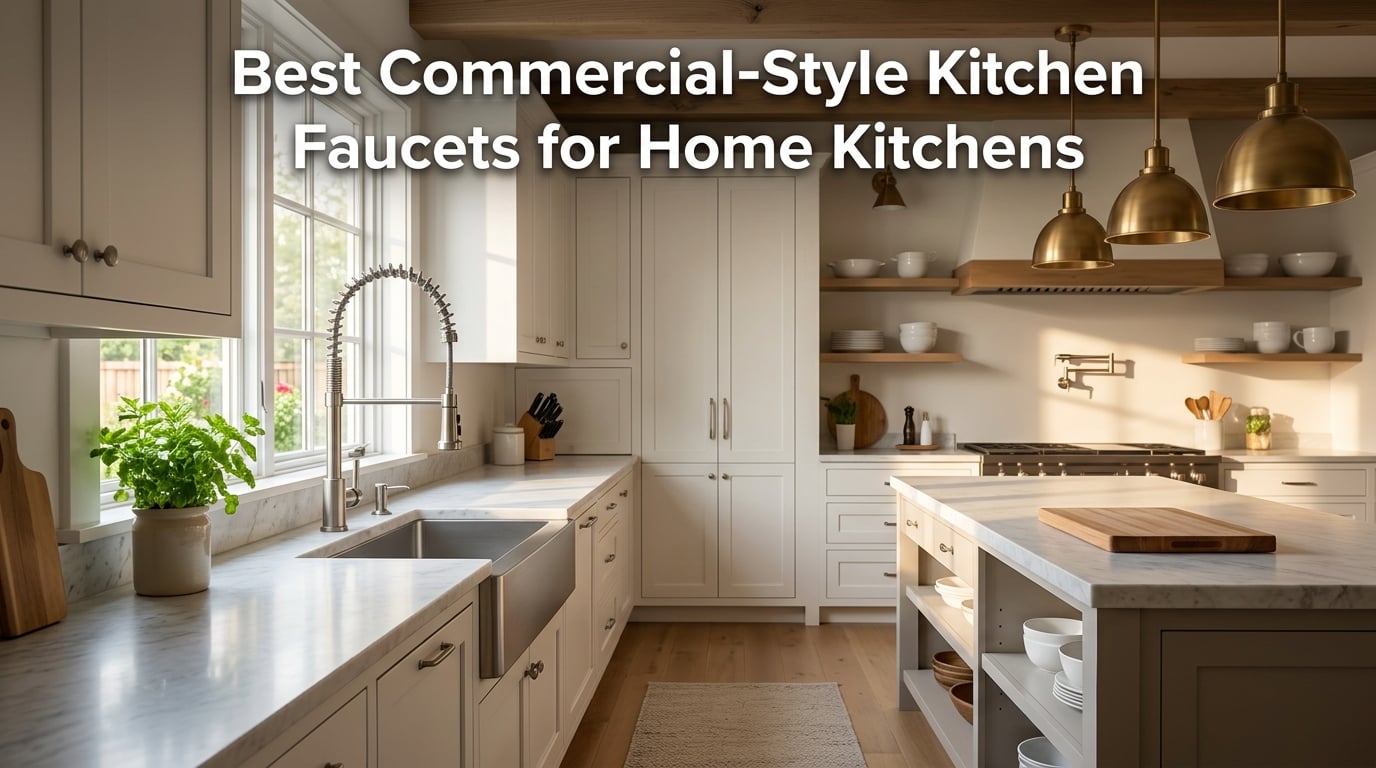 Best Commercial-Style Kitchen Faucets for Home Kitchens