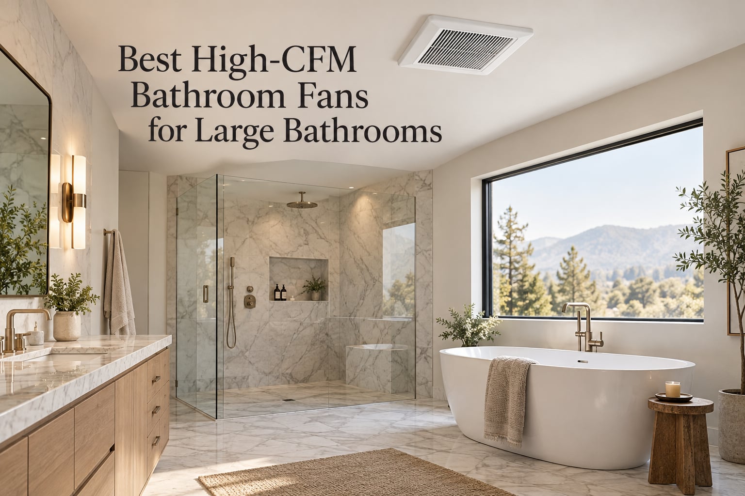 Best High-CFM Bathroom Fans for Large Bathrooms