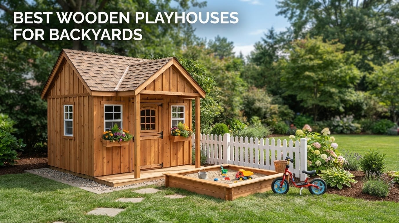 best wooden playhouses for backyards