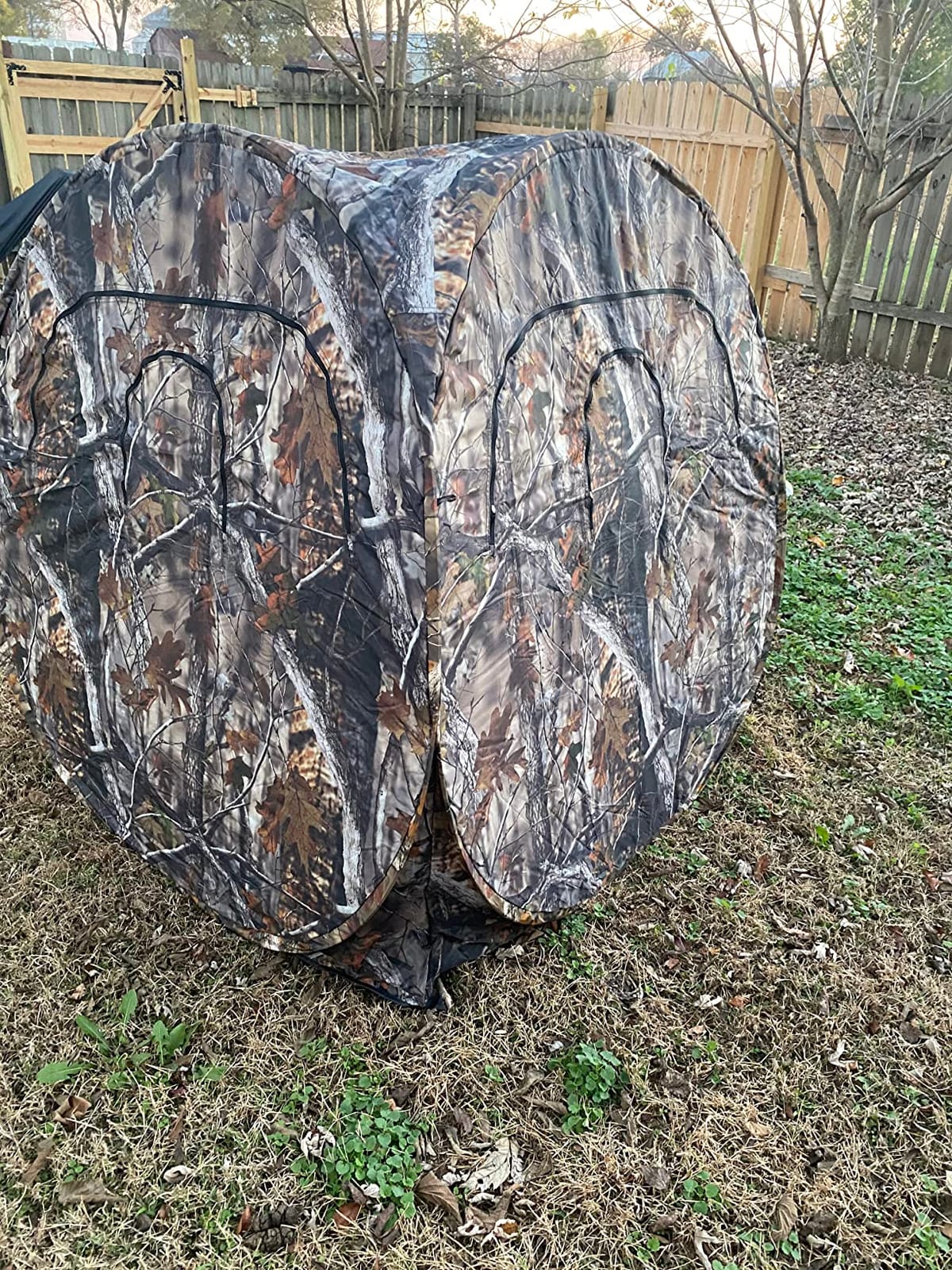 Guide Gear HuntRite Deluxe 4-Panel Spring Steel Hunting Blind; 2 Person Ground Tent for Deer and Turkey Season customer photo 1