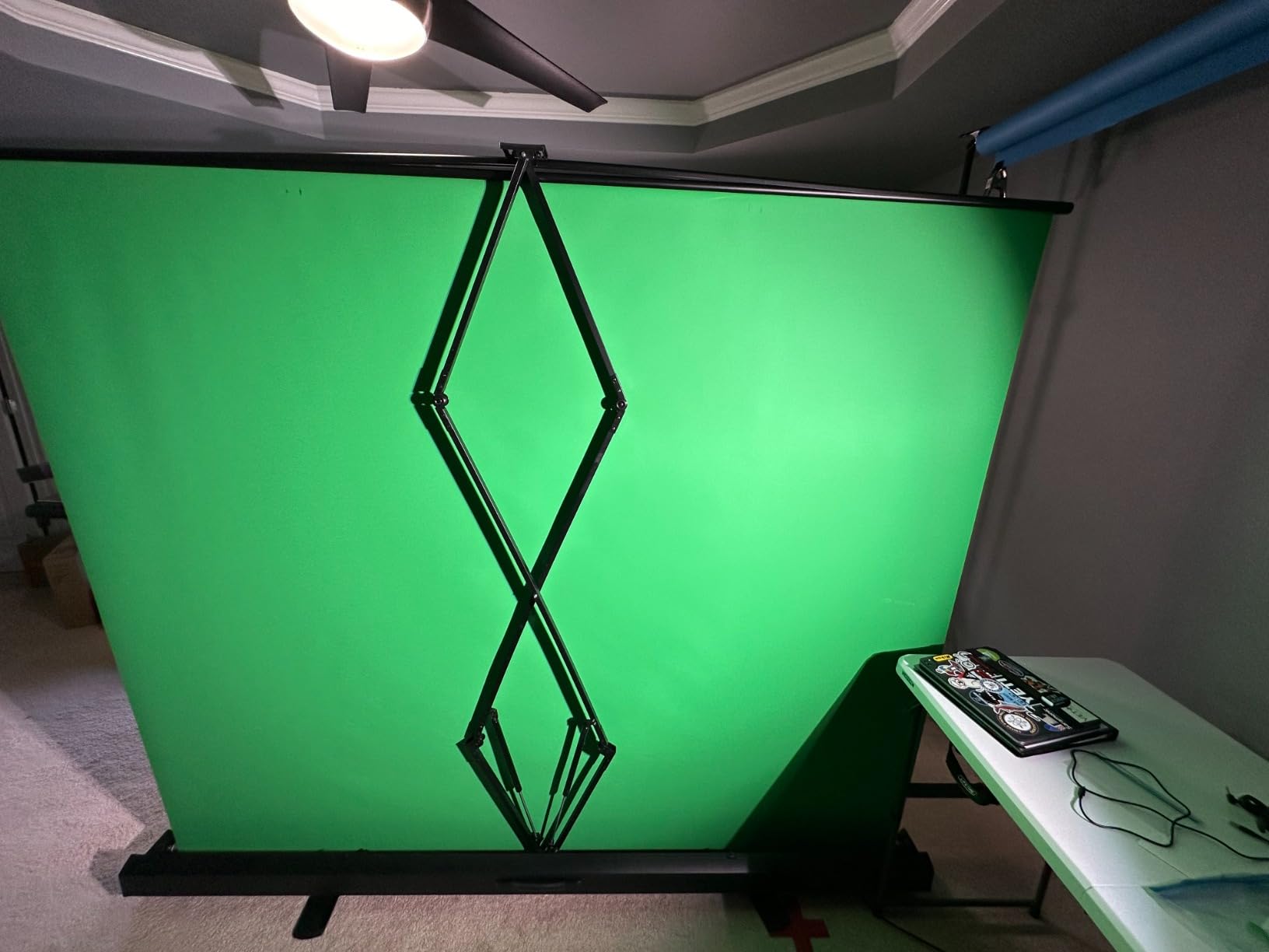 FUDESY 74x76in Collapsible Green Screen, Portable Chroma Key Panel Backdrop customer photo 1