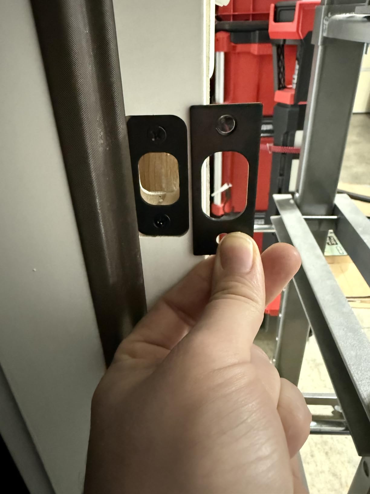 Veise KS02B Fingerprint Door Lock with 2 Lever Handles, Matte Black customer photo 1