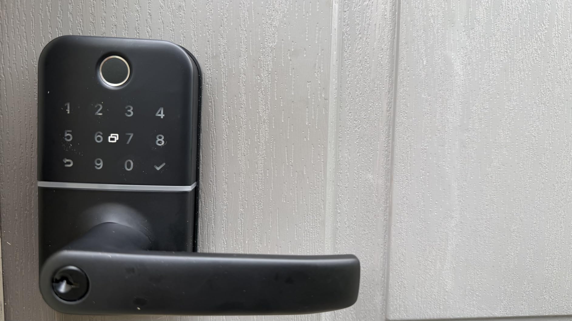 Keypad Smart Door Lock with Handle: Kucacci Keyless Entry Fingerprint Lock - Digital Code Handle with Keypad - Electronic Smart Knob for Front Door - Deadbolt Alternative with App - Easy Installation customer photo 2