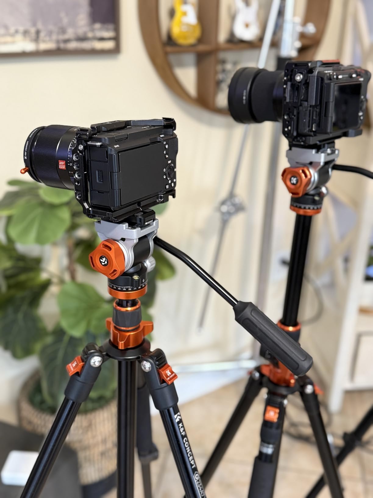 K&F CONCEPT 90''/230cm Horizontal Fluid Head Camera Tripod customer photo 2