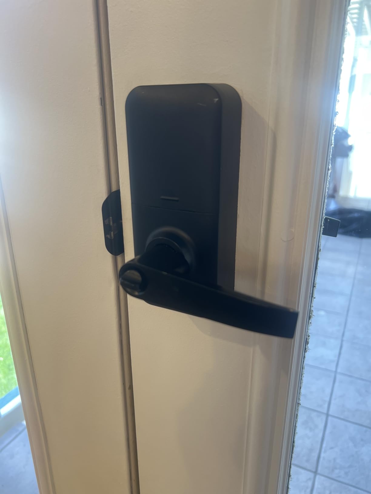 TEEHO TE004 Keyless Entry Door Lock Handle with Keypad, Satin Nickel customer photo 1