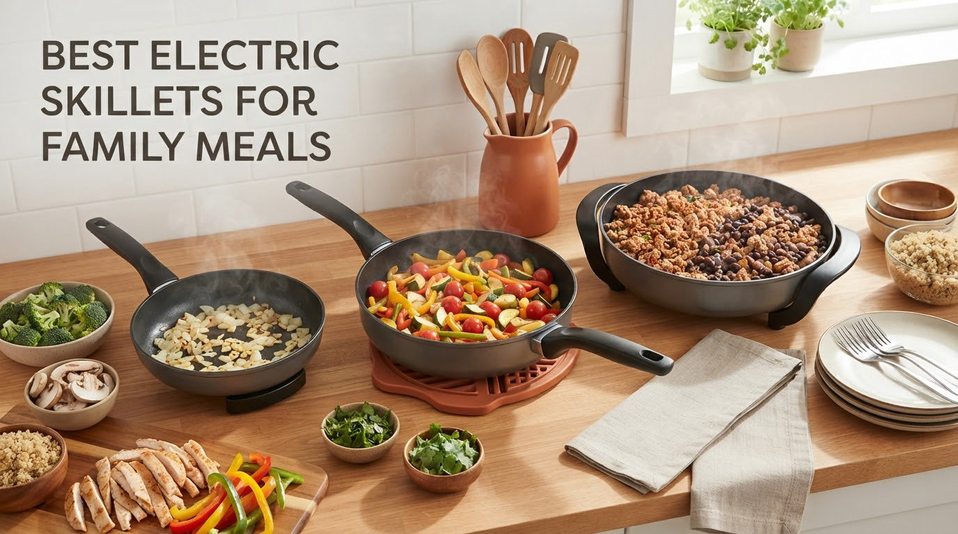best electric skillets for family meals