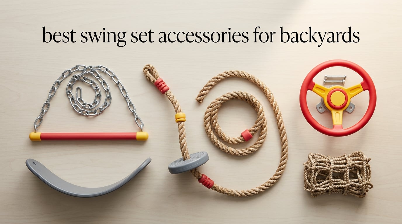best swing set accessories for backyards