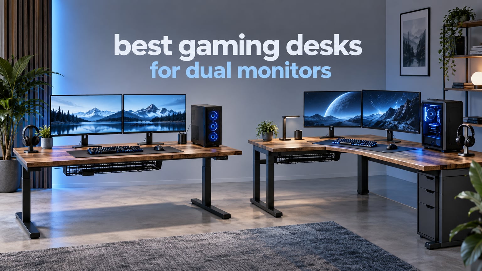 best gaming desks for dual monitors