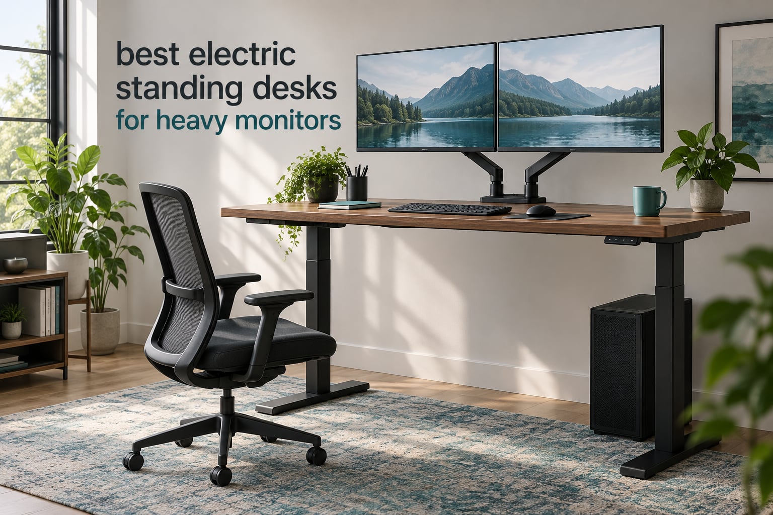 best electric standing desks for heavy monitors